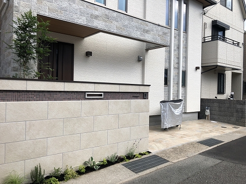 神戸市灘区 で 新築外構工事 兵庫西宮のフォーシーズンズ 外構 ガーデンエクステリアの造園施工 庭工事専門店